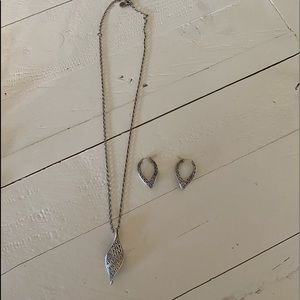 Necklace & Earring Sterling Silver Set